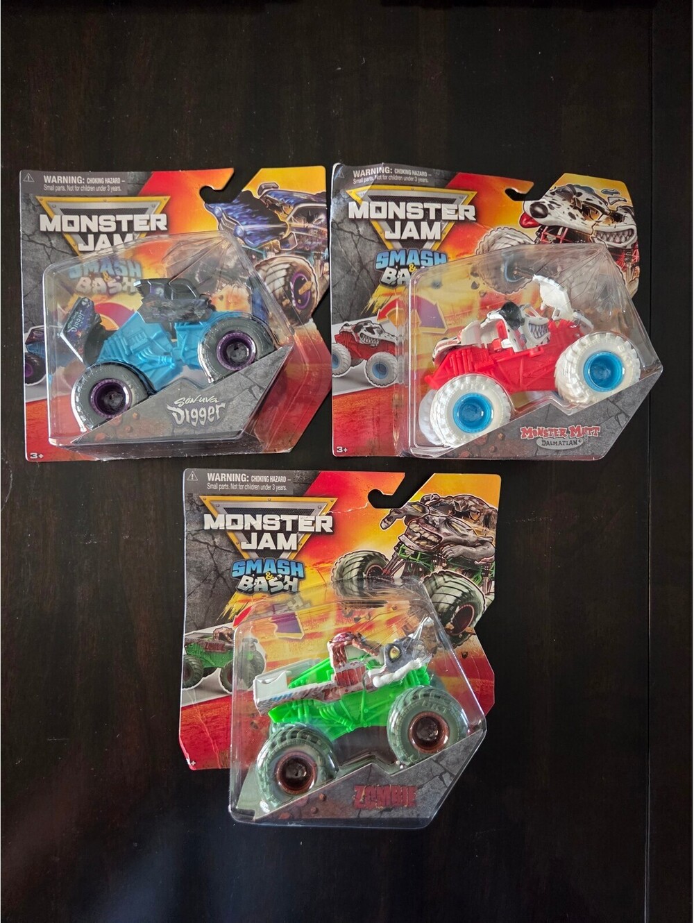 Monster Jam Smash Bash - Zombie, Monster Mutt Dalmatian, Son-uva Digger